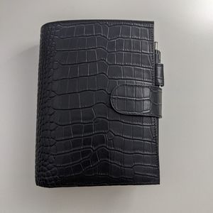 Moterm Black Croc Personal Luxe Planner